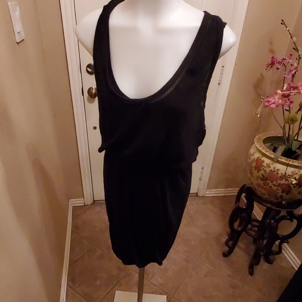 Black casual dress racer back styled top